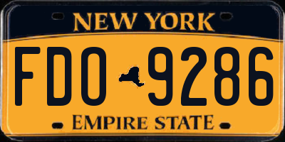 NY license plate FDO9286