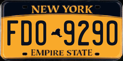 NY license plate FDO9290