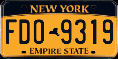 NY license plate FDO9319