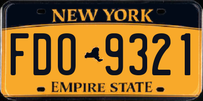 NY license plate FDO9321