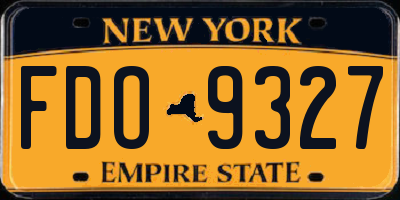 NY license plate FDO9327