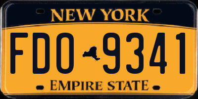 NY license plate FDO9341
