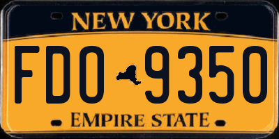 NY license plate FDO9350