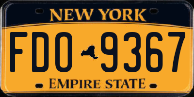 NY license plate FDO9367