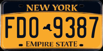NY license plate FDO9387