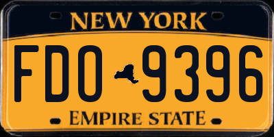 NY license plate FDO9396