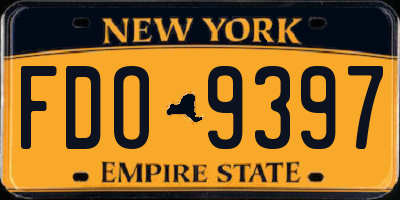 NY license plate FDO9397