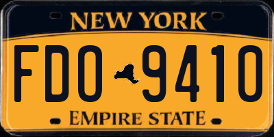 NY license plate FDO9410