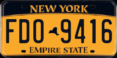 NY license plate FDO9416