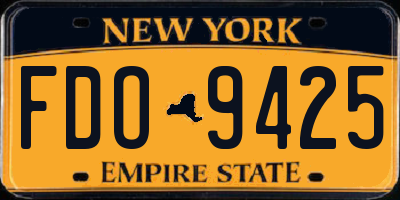 NY license plate FDO9425