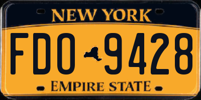 NY license plate FDO9428
