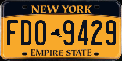 NY license plate FDO9429