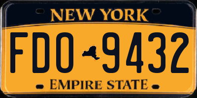 NY license plate FDO9432