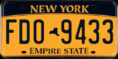 NY license plate FDO9433