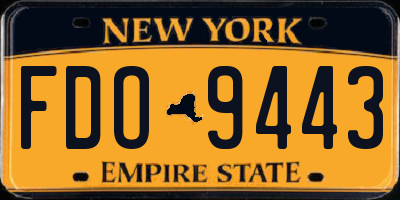 NY license plate FDO9443