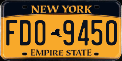 NY license plate FDO9450