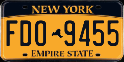 NY license plate FDO9455