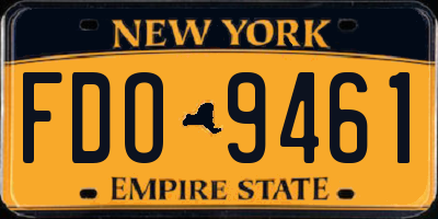 NY license plate FDO9461