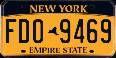 NY license plate FDO9469