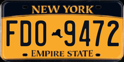 NY license plate FDO9472