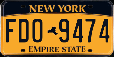 NY license plate FDO9474