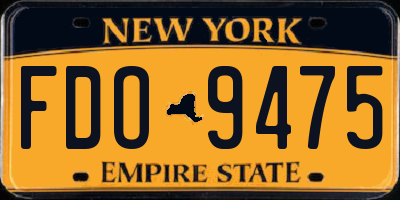 NY license plate FDO9475