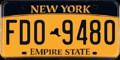 NY license plate FDO9480