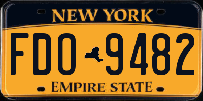 NY license plate FDO9482