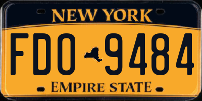 NY license plate FDO9484