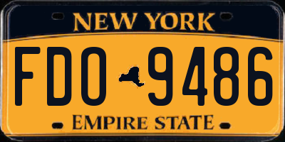 NY license plate FDO9486
