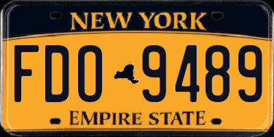 NY license plate FDO9489