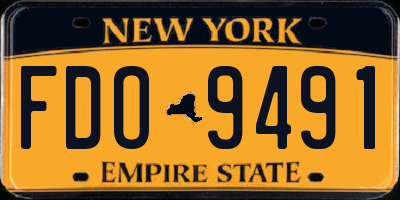 NY license plate FDO9491