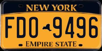 NY license plate FDO9496