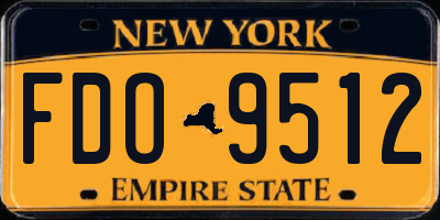 NY license plate FDO9512