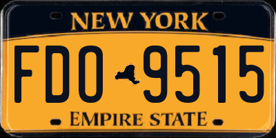 NY license plate FDO9515