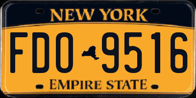 NY license plate FDO9516
