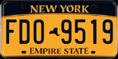 NY license plate FDO9519