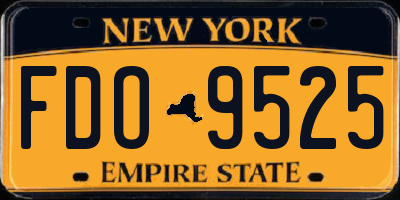 NY license plate FDO9525