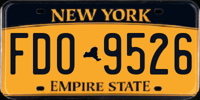 NY license plate FDO9526