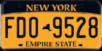 NY license plate FDO9528