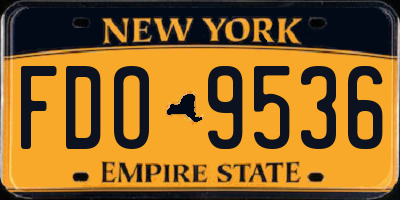 NY license plate FDO9536
