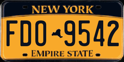 NY license plate FDO9542