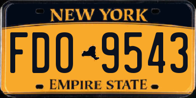 NY license plate FDO9543