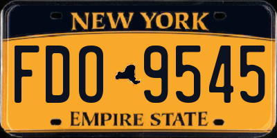 NY license plate FDO9545