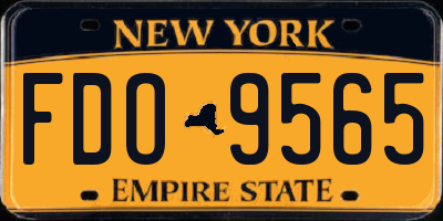 NY license plate FDO9565