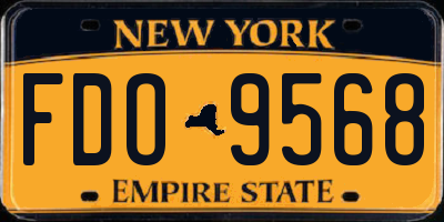 NY license plate FDO9568