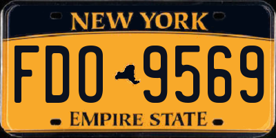 NY license plate FDO9569