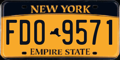 NY license plate FDO9571