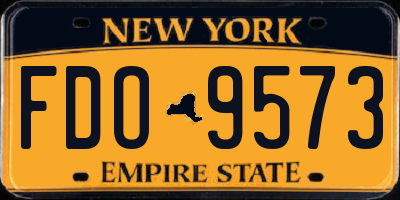 NY license plate FDO9573