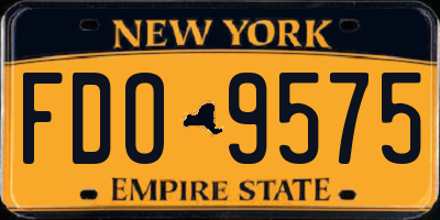 NY license plate FDO9575